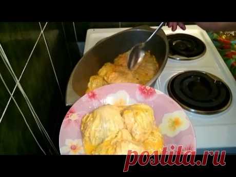Голубцы Рецепт блюда из мяса с пекинской капустой приготовить на ужин второе домашние быстро вкусно