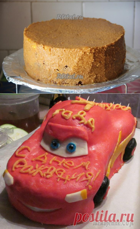 Торт-машинка с мастикой
