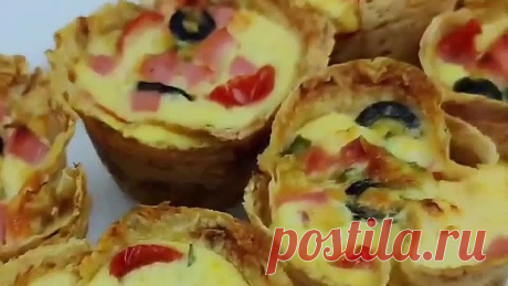 Обалденный вариант завтрака или перекуса🔥 Мини - пиццы! 🍕🤩