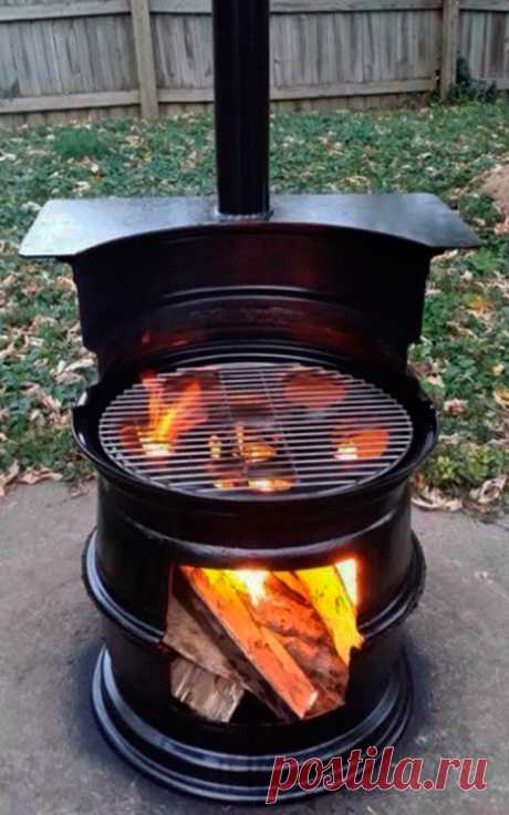 Мангал из дисков своими руками (25) идей барбекю-мангала