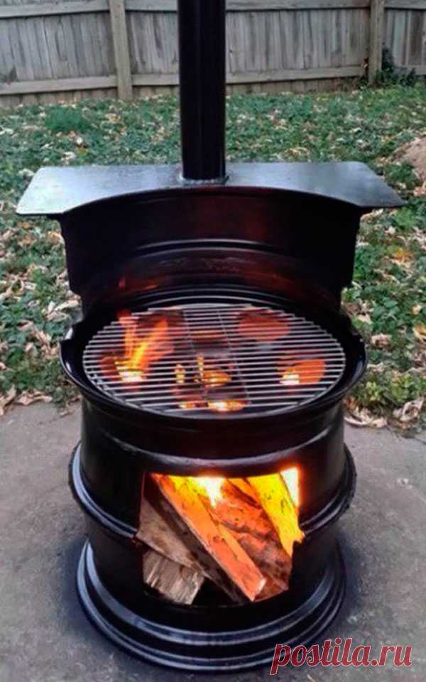 Мангал из дисков своими руками (25) идей барбекю-мангала