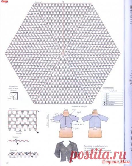 Жакет (кардиган) из шестиугольника от светланы заец (Страна Мам).