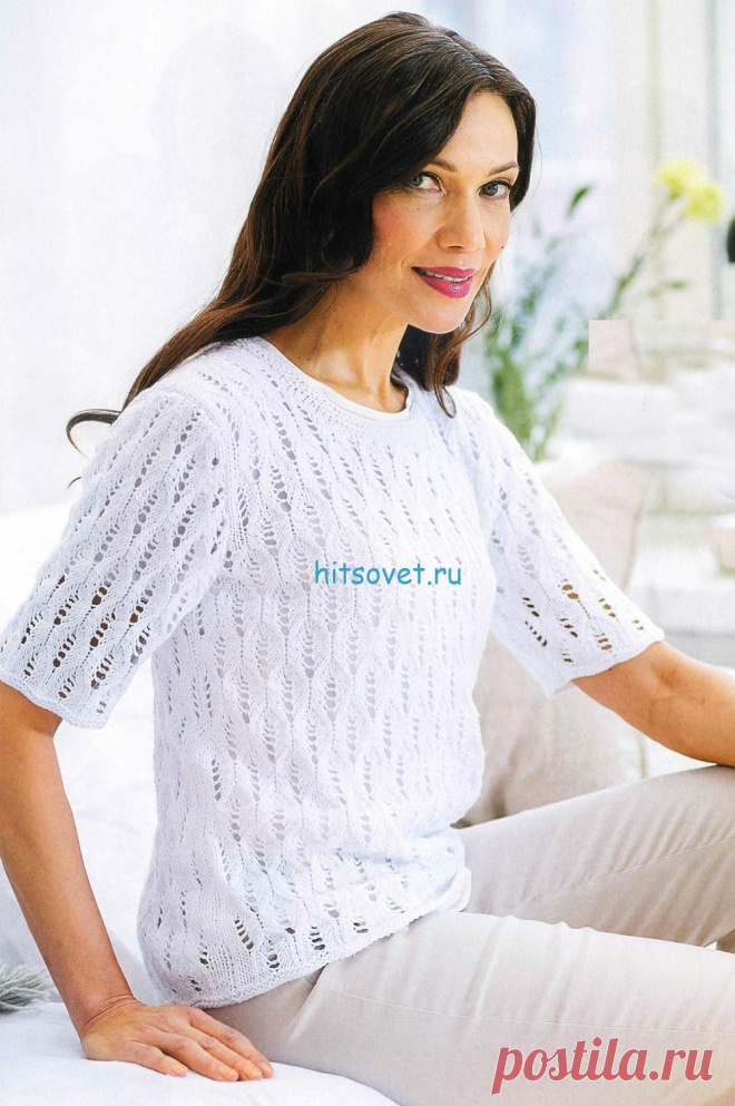 КОФТОЧКА СПИЦАМИ С АЖУРНЫМ УЗОРОМ для размеров XS (S) M (L) XL. Размеры по обхвату груди 74 (82) 90 (98) 106 см, длина – 54 (56) 58 (60) 62 см, внутренняя длина рукава -13 (14) 14 (15) 15 см.
Пряжа Novita Puuvilla – bambu (52% хлопок, 48% бамбук, 108 м/50 г) – 300 (350) 400 (450) 500 г белого цвета (011), спицы № 3,5-4, круг. спицы № 3 длиной 40 см
НЕСООТВЕТСТВИЕ в размерах евро и российских, это видно по выкройке