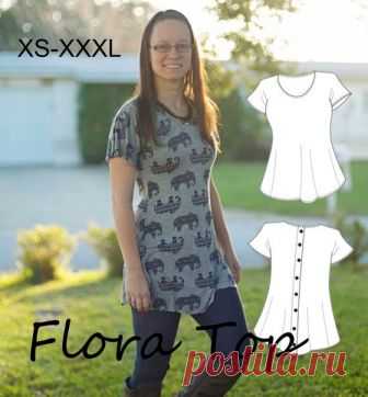 Agulha de Ouro Ateliê: ✂Molde gratuito de Flora top tamanhos PP ao XXXL✂