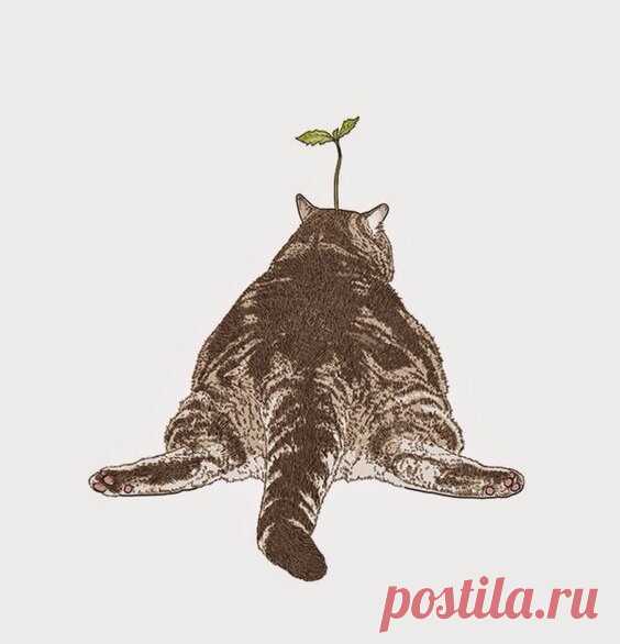 Как известно, без кота - жизнь совсем не та! Подборка веселых картинок от художников | 