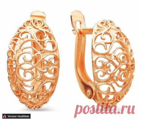 Серьги из позолоты ювелирная бижутерия ручной работы купить в Минске и Беларуси, цены на HandMade