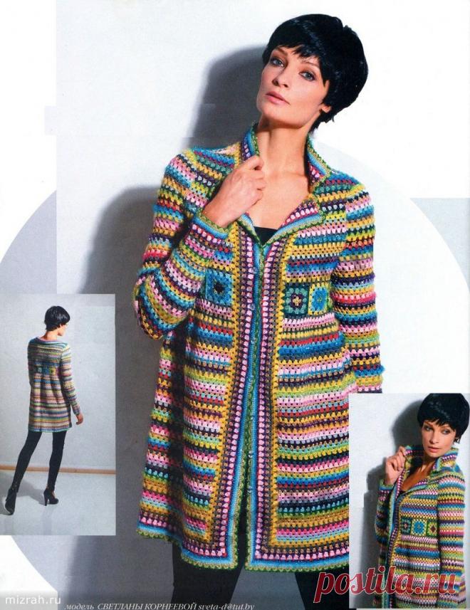 Длинный жакет (пальто) в стиле "ампир" крючком