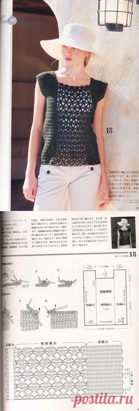 ТОП С АЖУРНОЙ ВСТАВКОЙ.