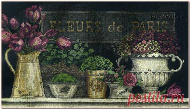 Fleurs de Paris - Цветы Парижа (арт.35093 Dimensions) набор для вышивания крестом купить в Stitch и Крестик