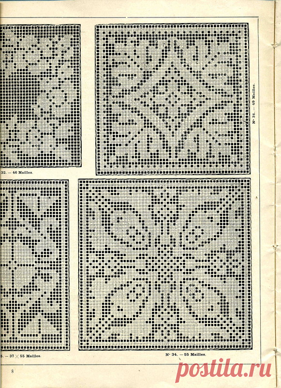 Филейные узоры. 1908 год. Книга