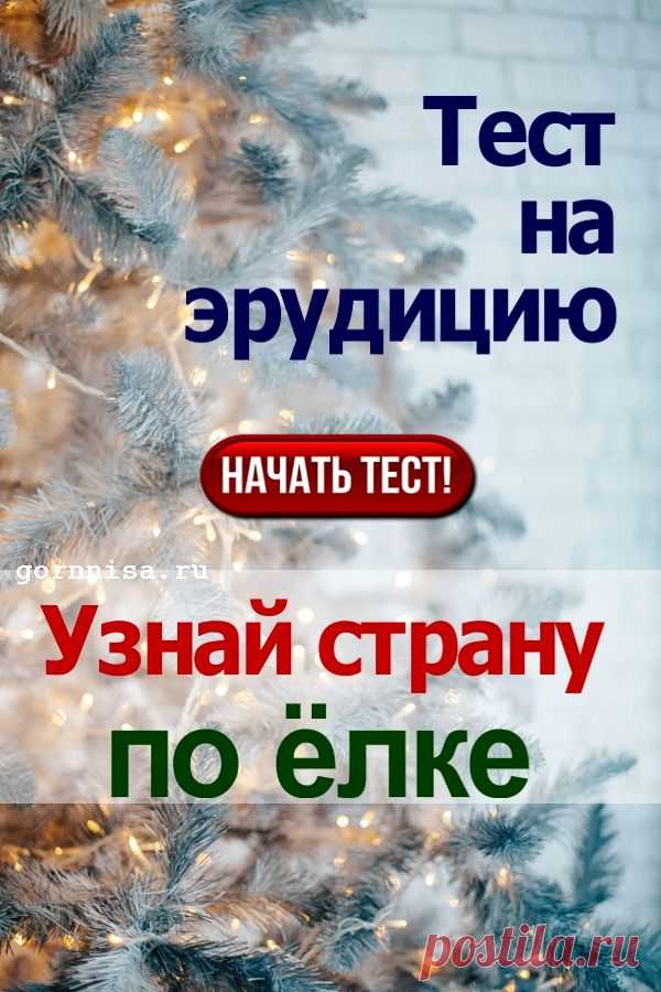 Тест на эрудицию: Узнай страну по ёлке | | ГОРНИЦА