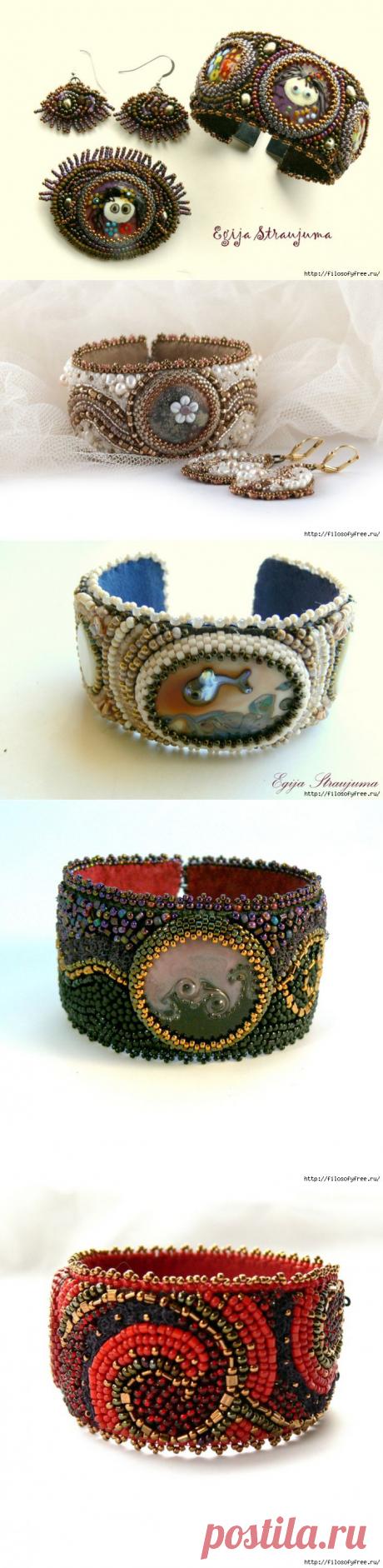 Шикарные украшения Egija Straujuma из Латвии. Браслеты