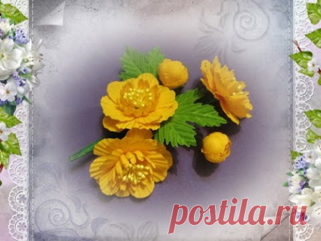 Цветы из ткани своими руками / Купавка / Мастер класс / Елена  Шевченко
