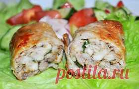 Рулетики в куриной коже – пошаговый фоторецепт