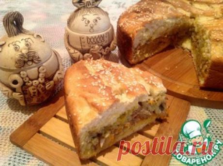 Пирог на основе дрожжевого манного теста - кулинарный рецепт