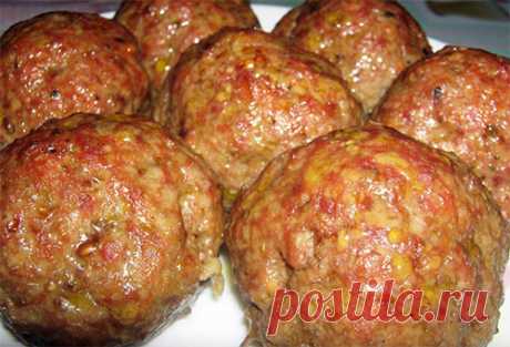 Колобки с мясом и овощами Капучино