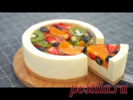 [No Bake] Fruit Jelly CheeseCake