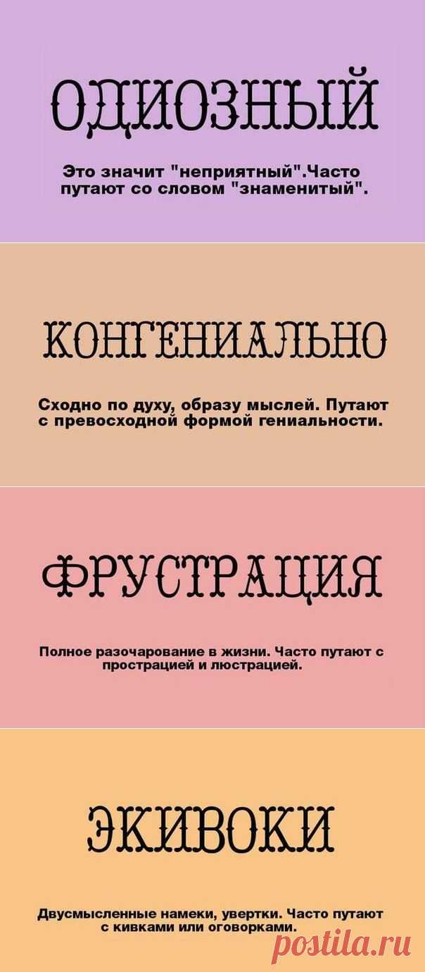 10 слов, значения которых вы могли не знать.