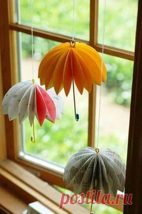 Parapluies en papier pour décorer
