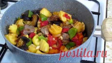 Сытный обед из баклажана! Нуу очень вкусный рецепт