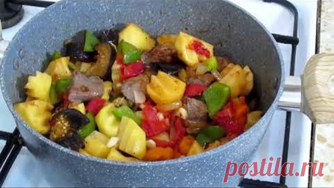 Сытный обед из баклажана! Нуу очень вкусный рецепт