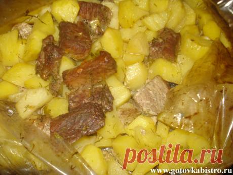 Свинина с картошкой, запеченная в рукаве