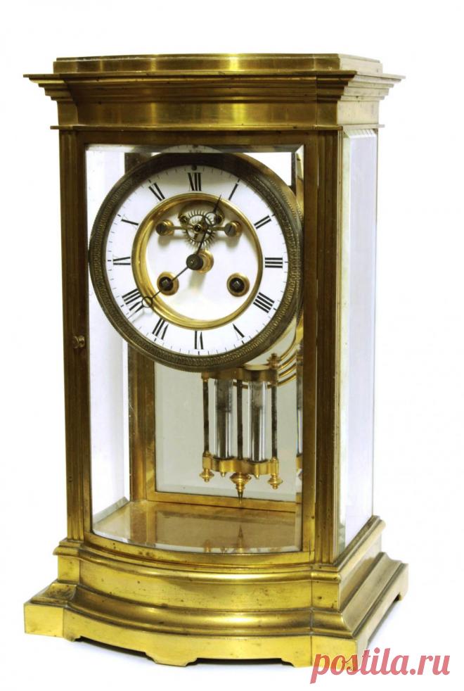 Часы кабинетные бронзовые с ртутным маятником Павел Буре | Русская Антикварная Галерея