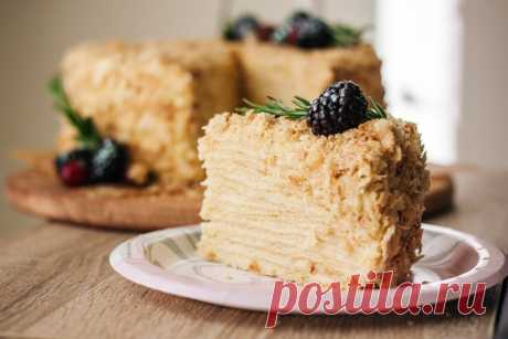 Торт Наполеон с заварным кремом - Пошаговый рецепт с фото своими руками. Домашние рецепты