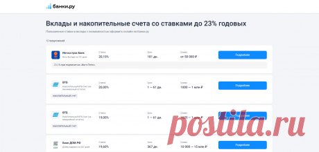 В каком банке самый выгодный вклад? Подскажет Банки.ру | Банки.ру | ПромоСтраницы
