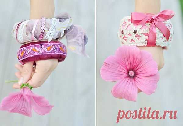 Декор весеннего браслета / Украшения и бижутерия / Модный сайт о стильной переделке одежды и интерьера