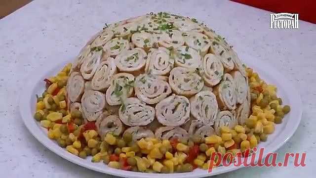 Салат с куриными сердечками