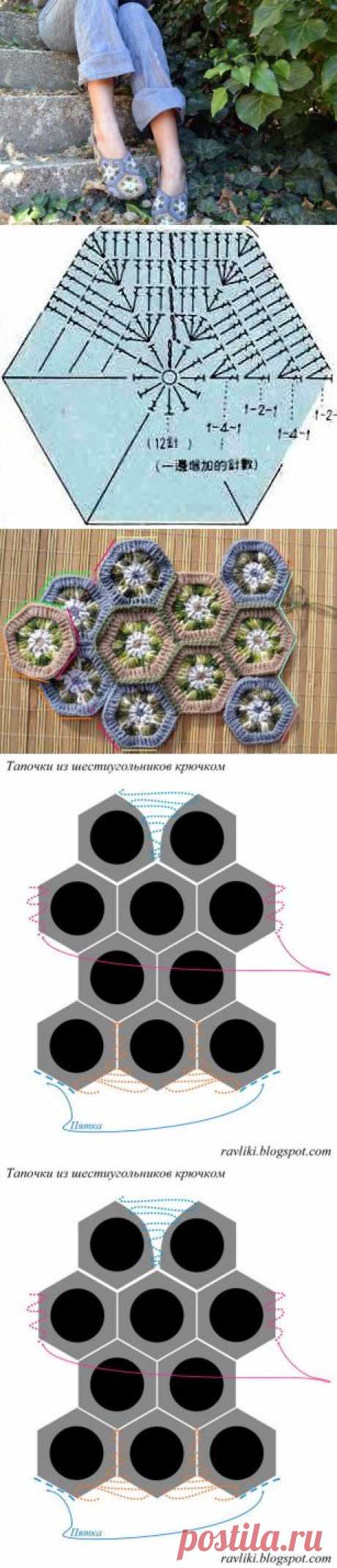 Тапочки из мотивов