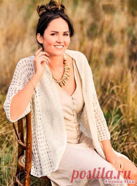 Распашной ажурный кардиган. Спицы. - ВЯЗАНАЯ МОДА+ ДЛЯ НЕМОДЕЛЬНЫХ ДАМ - Страна Мам
