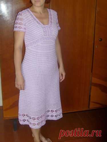 *Платье крючком "Ветка сирени"(от Карен Миллен) - Все в ажуре... (вязание крючком) - Страна Мам