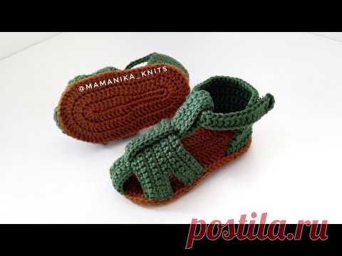 ВЯЗАННЫЕ ПИНЕТКИ САНДАЛИКИ КРЮЧКОМ/ BOOTIES/CROCHET/ПОДОШВА 10 СМ/ВЯЗАНИЕ КРЮЧКОМ