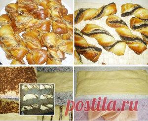 ВЕРТУНЫ ВЕРТУНЫ. Ингредиенты:  Тесто.  1 яйцо.  100г.сахара (если начинка сильно сладкая,то меньше)  щепотка соли.  пакетик ванильного сахара.  250 г творога (если творог зернистый,то протереть через сито)  1/2 стакана подсолнечного масла без запаха.  500 грамм муки.  1 пакетик разрыхлителя (1 ч.л. соды))  Маковую начинку можно купить готовую,а можно и самому сделать:  125 мл молока или воды.  125 г сахара.  150 г мака.  2 ложки меда.  немного лимонной цедры.