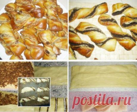 ВЕРТУНЫ ВЕРТУНЫ. Ингредиенты:  Тесто.  1 яйцо.  100г.сахара (если начинка сильно сладкая,то меньше)  щепотка соли.  пакетик ванильного сахара.  250 г творога (если творог зернистый,то протереть через сито)  1/2 стакана подсолнечного масла без запаха.  500 грамм муки.  1 пакетик разрыхлителя (1 ч.л. соды))  Маковую начинку можно купить готовую,а можно и самому сделать:  125 мл молока или воды.  125 г сахара.  150 г мака.  2 ложки меда.  немного лимонной цедры.