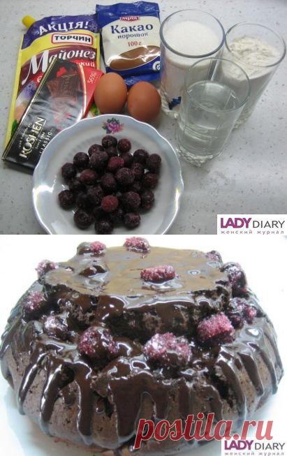 Шоколадный кекс с вишней - фото рецепт — Женский интернет журнал