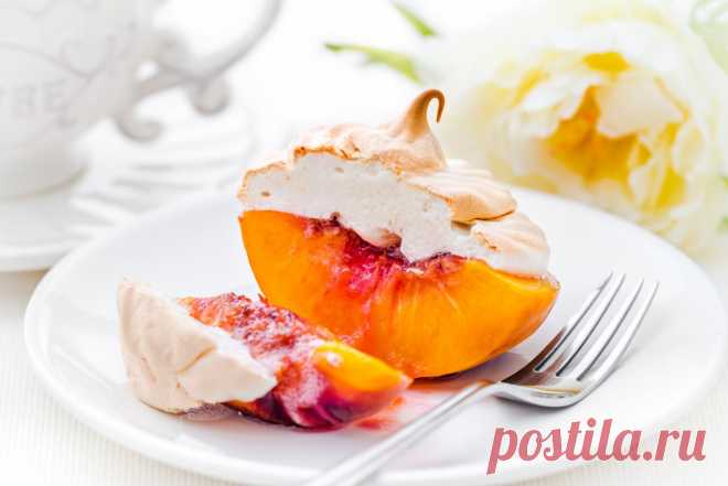 Vanille Pfirsich Sous Vide mit Baiser – Allpax Food Stories