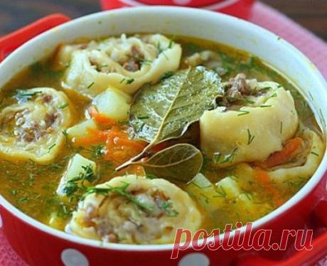 Картофельный суп с ленивыми пельменями