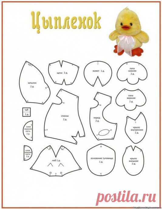 Выкройки мягких игрушек: птички