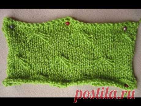 УЗОР &quot;БАНТИКИ&quot;! ВЯЗАНИЕ СПИЦАМИ!Вязание для начинающих.knitting Простой и красивый узор.