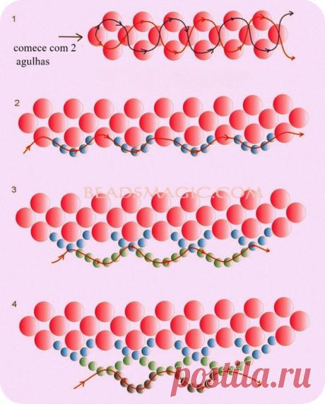 МАСТЕРИЛКА. Ожерелья. Схемы плетения
