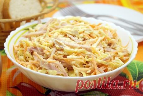 Салат с блинчиками «Загадка» Салата с блинчиками «Загадка», это идеальный вариант приготовления быстрого и вкусного салата для любого праздника.„ Время приготовления 15 минут
Ингредиенты:
Ветчина100 г
Сыр50 г
Яйца2 шт
Морковь1 …