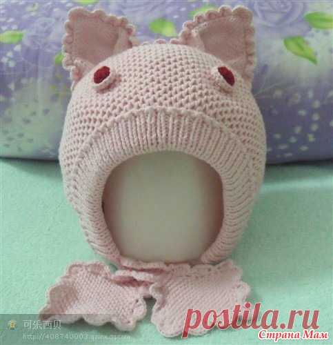Он-лайн по шапочке с ушками - В.Г.У. - Вязаные Головные Уборы - Страна Мам
