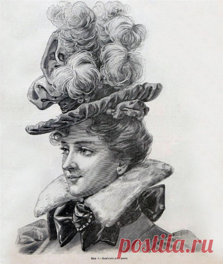 Странички модного журнала... Шляпки.1888-1897. .