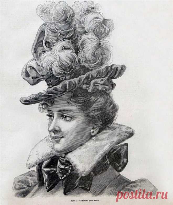 Странички модного журнала... Шляпки.1888-1897. .