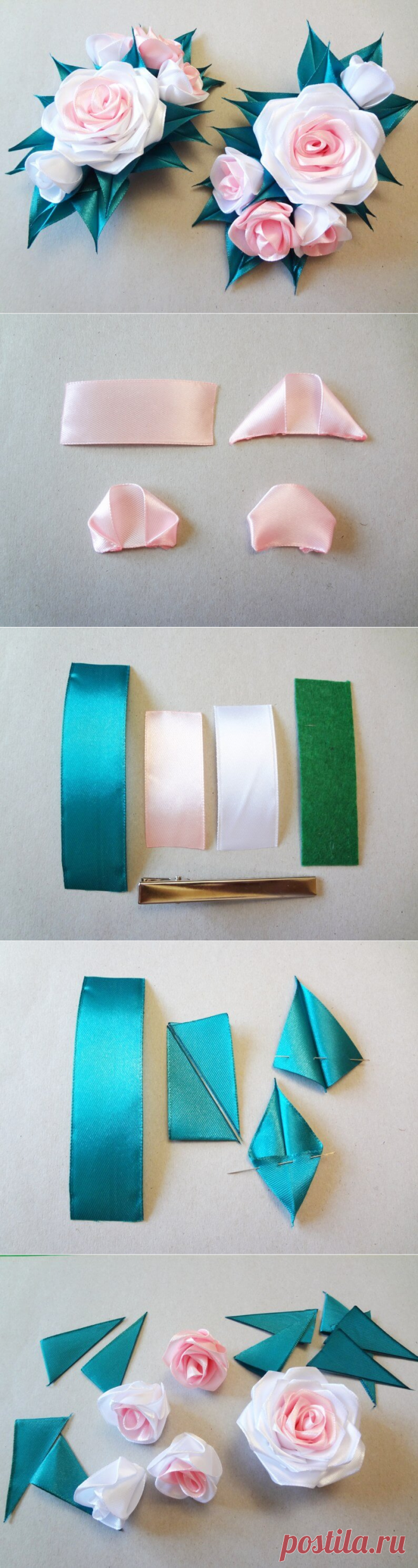 Нежная заколка своими руками — Сделай сам, идеи для творчества - DIY Ideas