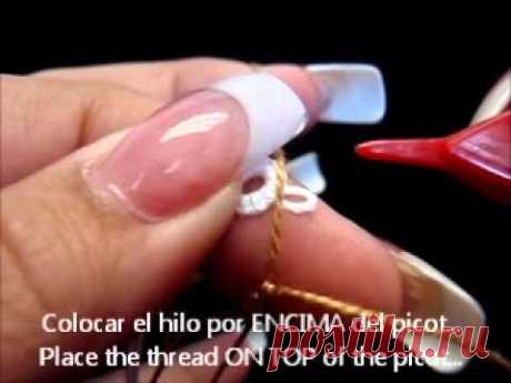 Frivolite-Tatting lesson 68 - uniones por arriba y por abajo - up and down joins