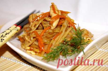 Салат с курицей в китайском стиле — Домашняя кулинария